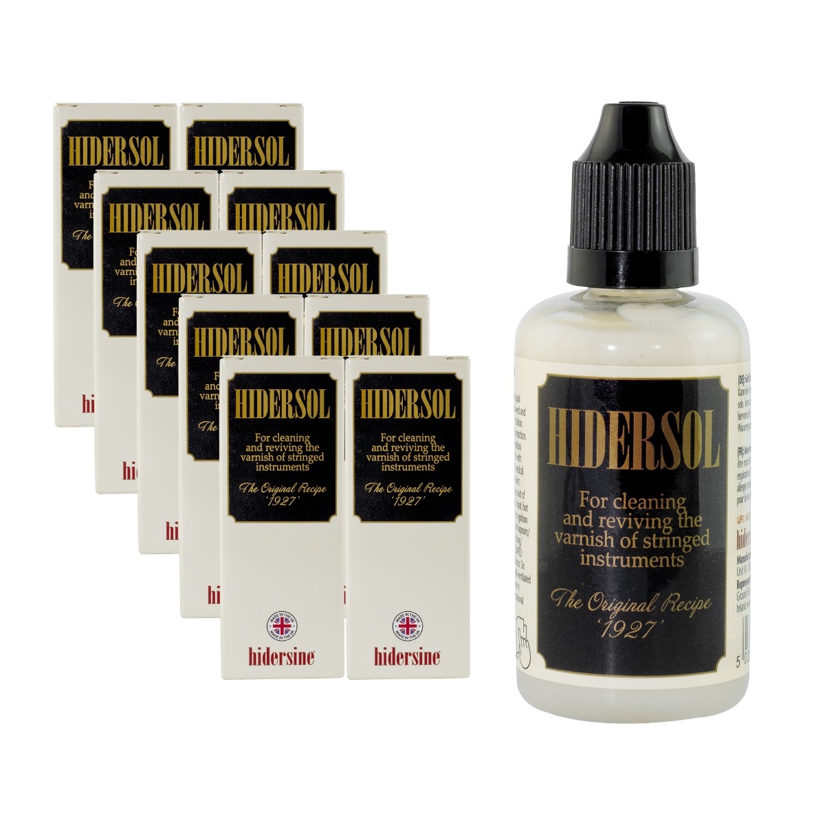 Hidersine HIDERSOL Violin Cleaner - Varnish Cleaner Preparation - BOX OF 10