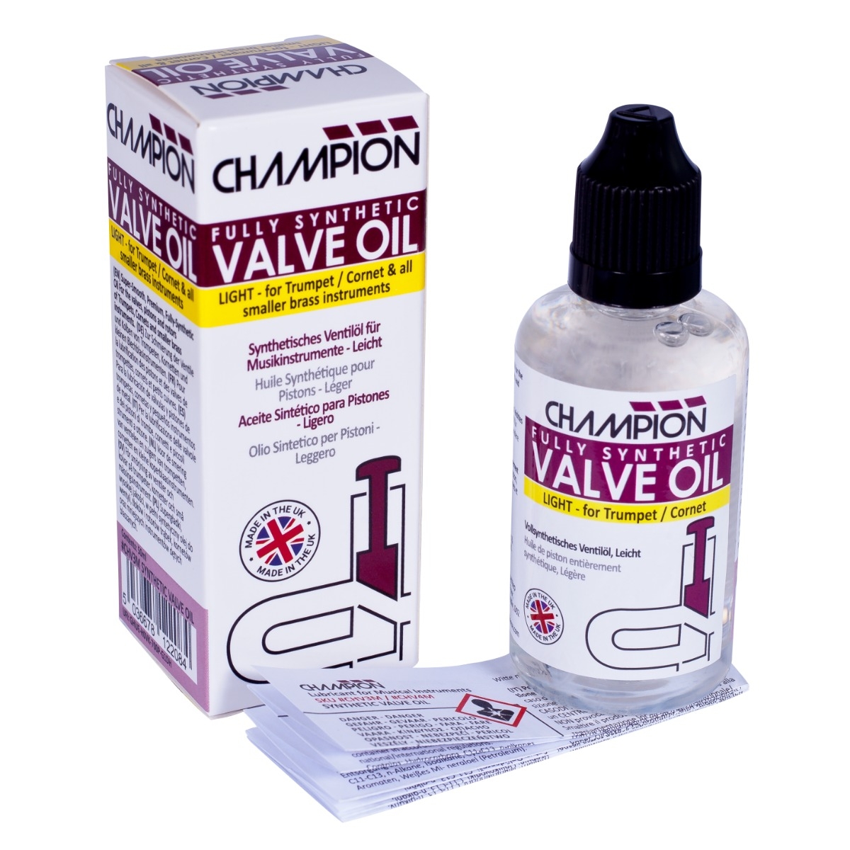 Champion Premium Fully Synthetic Valve Oil - Light - 50ml Bottle (similar to Blue Juice)