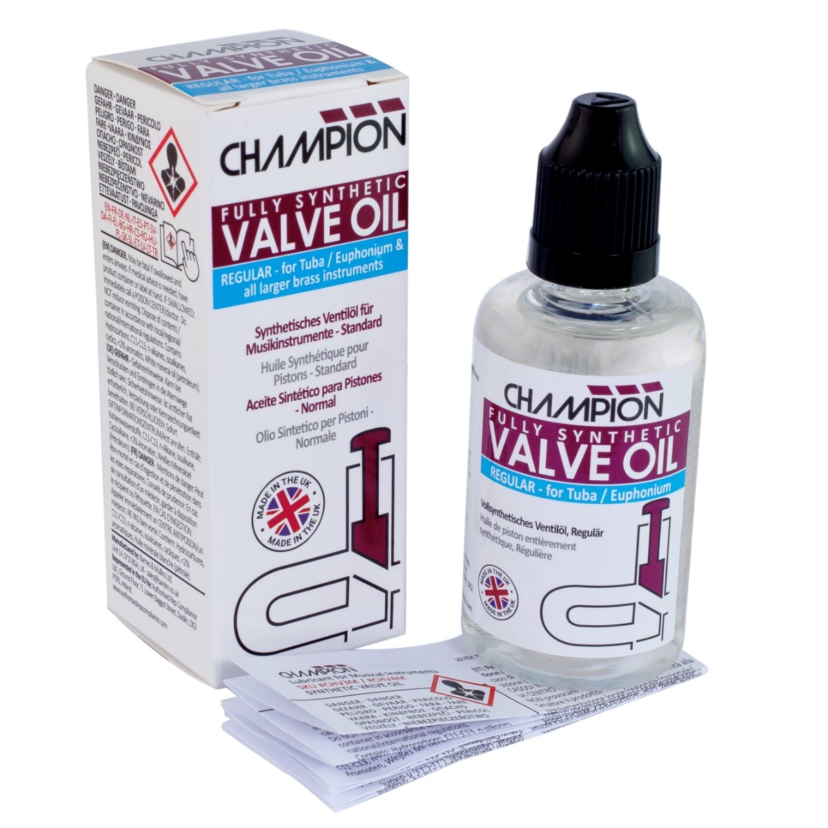 Champion Premium Fully Synthetic Valve Oil - Regular - 50ml Bottle (Similar to Blue Juice)