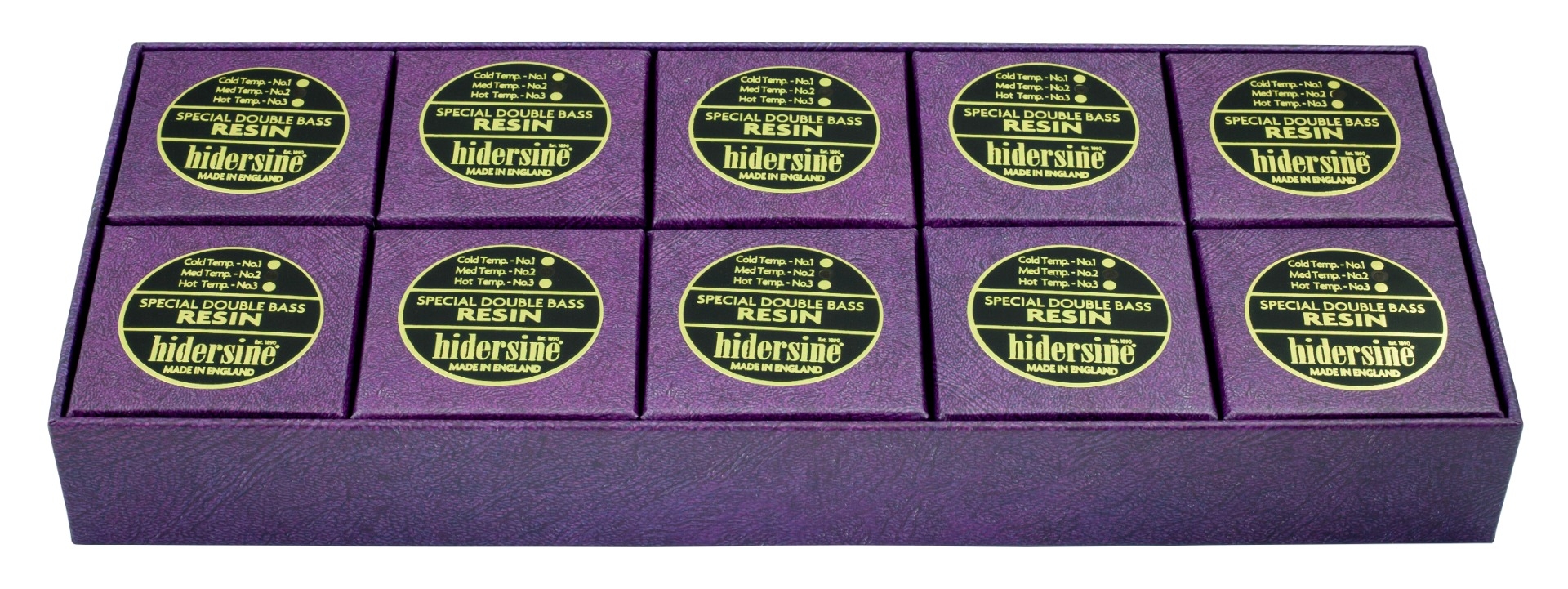 Hidersine Double Bass Rosin Medium, Temperate - BOX OF 10