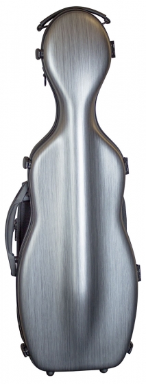 Hidersine Violin Case - Polycarbonate Gourd Brushed Silver