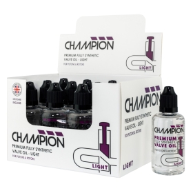 Champion Premium Fully Synthetic Valve Oil - Light - 50ml Bottle - BOX OF 12