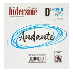 Hidersine Andante Cello D String 4/4 - 3/4