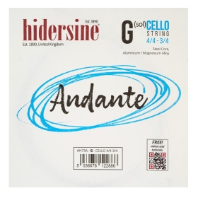 Hidersine Andante Cello G String 4/4 - 3/4