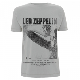 Led Zeppelin T-Shirt Large - UK Tour 1969 Ice Grey