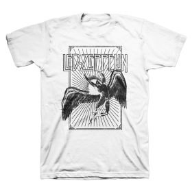 Led Zeppelin T-Shirt Medium - Icarus Burst White