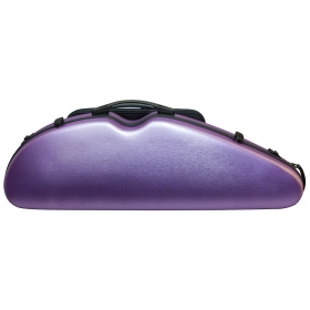 Hidersine Violin Case - Polycarbonate Halfmoon Brushed Purple