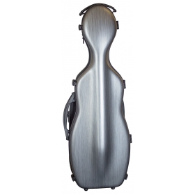 Hidersine Violin Case - Polycarbonate Gourd Brushed Silver
