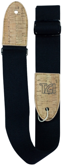 TGI Guitar Strap Woven Cotton Vegan - Black