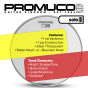 Promuco Solo Drumhead Clear Toms/Snare 16"