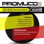 Promuco Stealth Drumhead Black Mesh for Digital Drum Kits/Silencing Acoustic Drumkits 16"